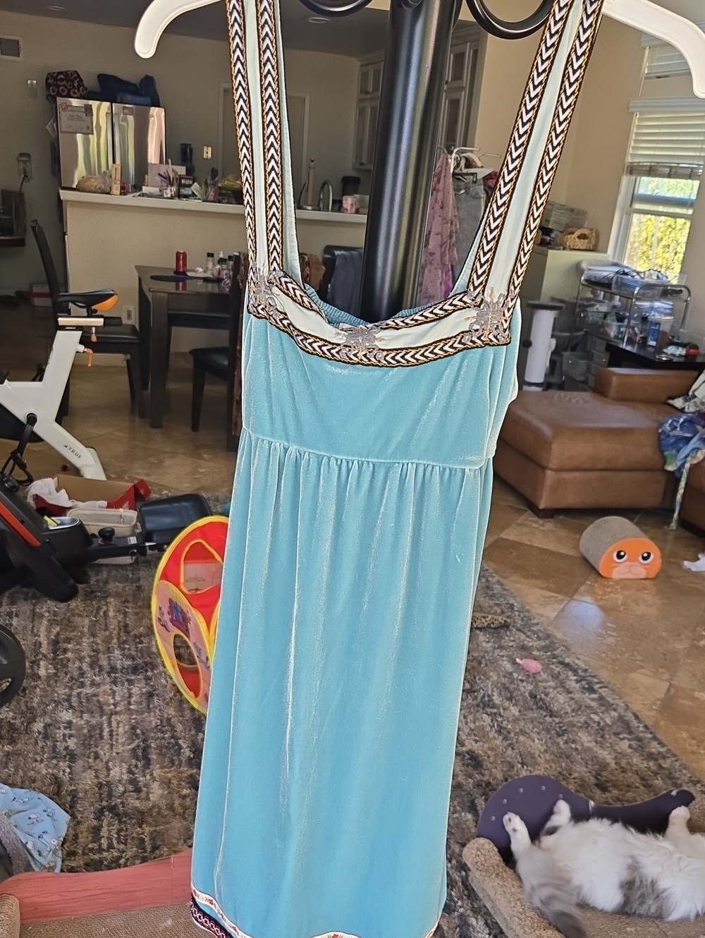 Free People Sundress with Patterned Straps L